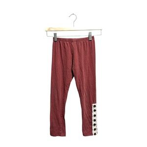 Mustard Pie Girls Red Print Leggings Size 8